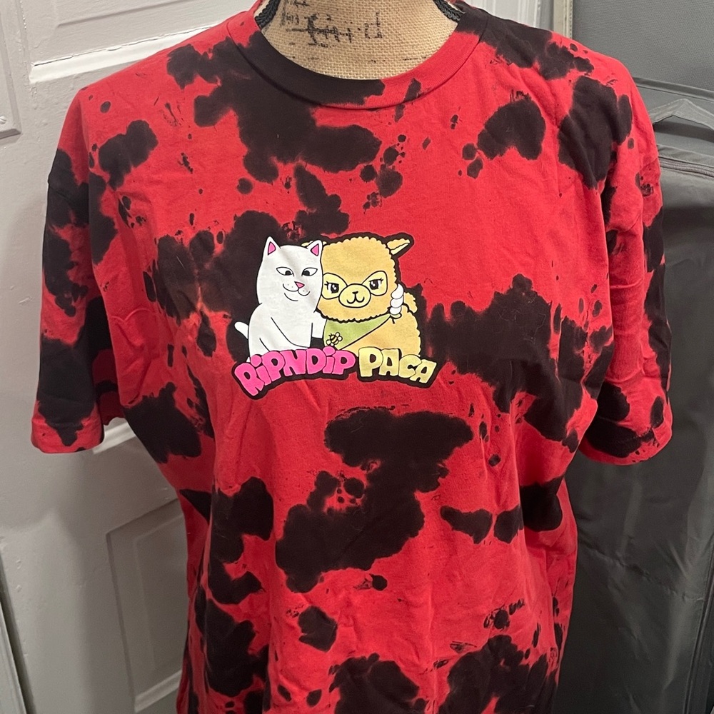 Ripndip Red & Black Graphic Crew Tee XL